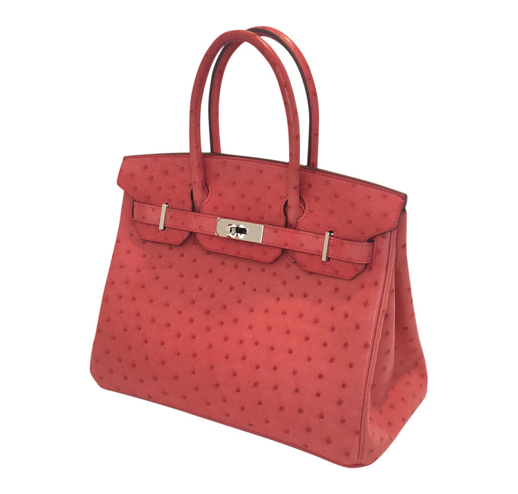 Hermes Birkin 30 Ostrich Bougainvillea