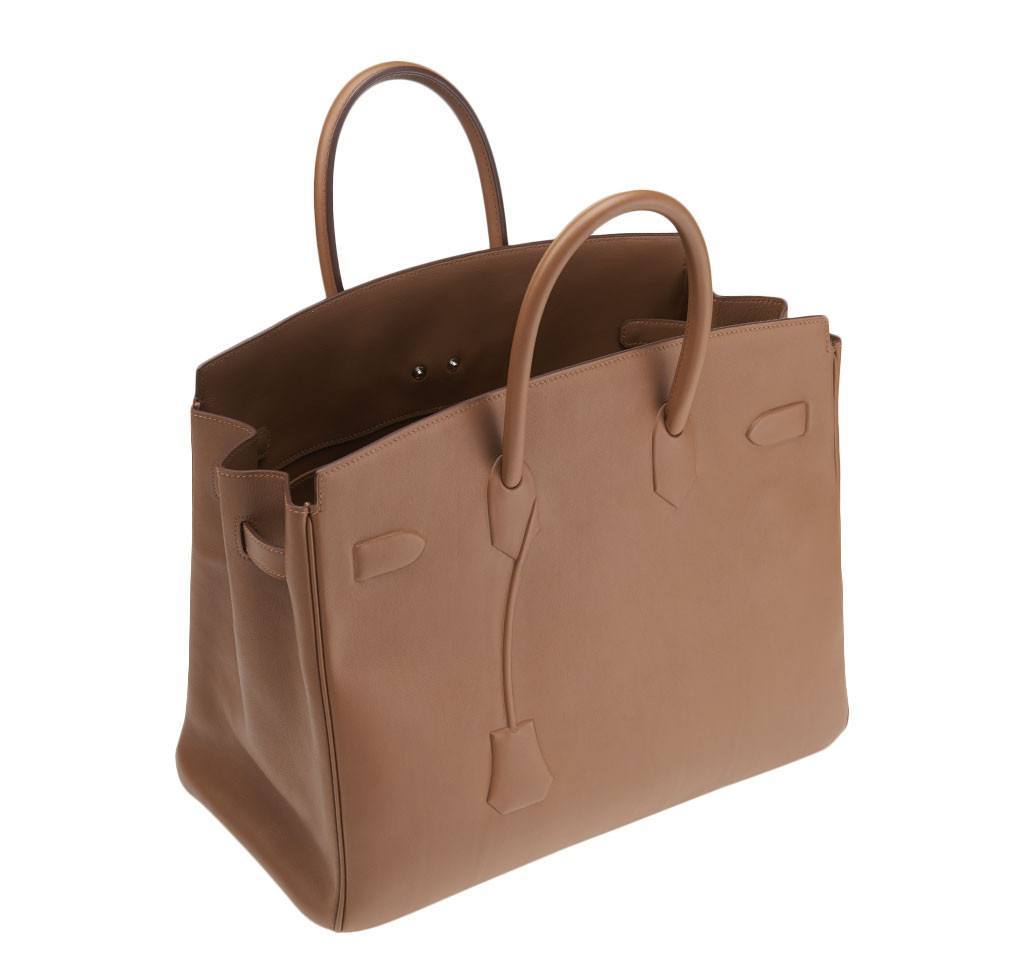 Hermes Shadow Birkin 35 Alezan Evercalf Leather