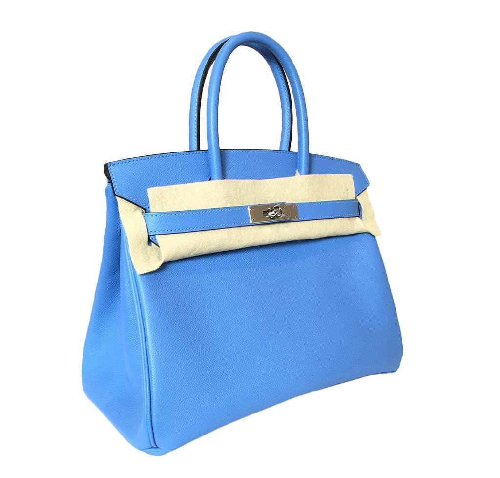 Hermès Birkin 30 Bag Blue Paradise PHW