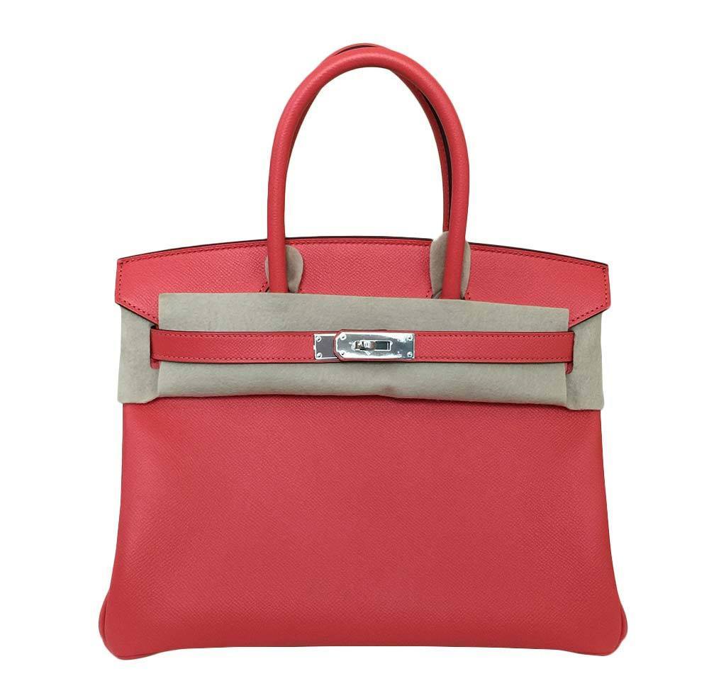 Hermes Birkin 30 Rose Jaipur Epsom Leather Palladium Hardware