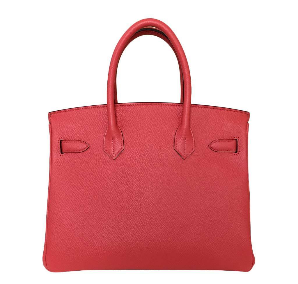 Hermes Birkin 30 Rose Jaipur Epsom Leather Palladium Hardware