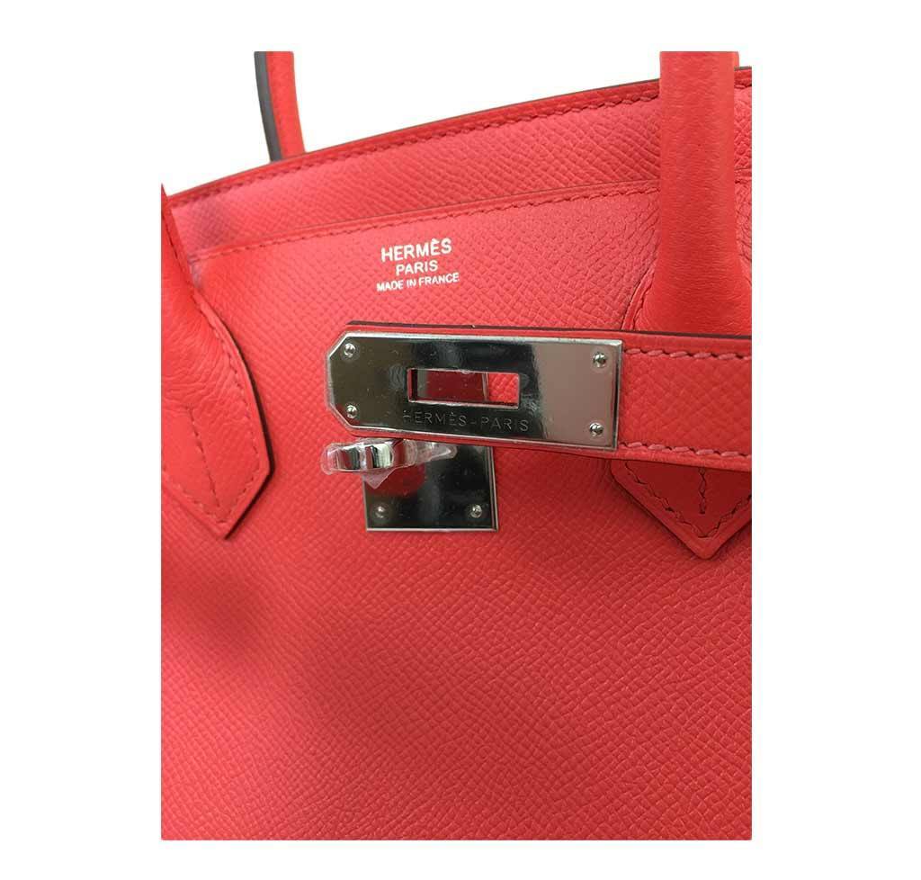 Hermes Birkin 30 Rose Jaipur Epsom Leather Palladium Hardware