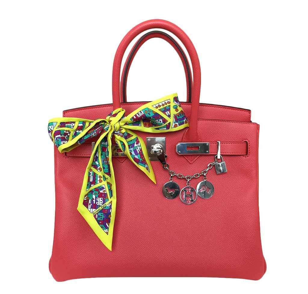 Hermes Birkin 30 Rose Jaipur Epsom Leather Palladium Hardware