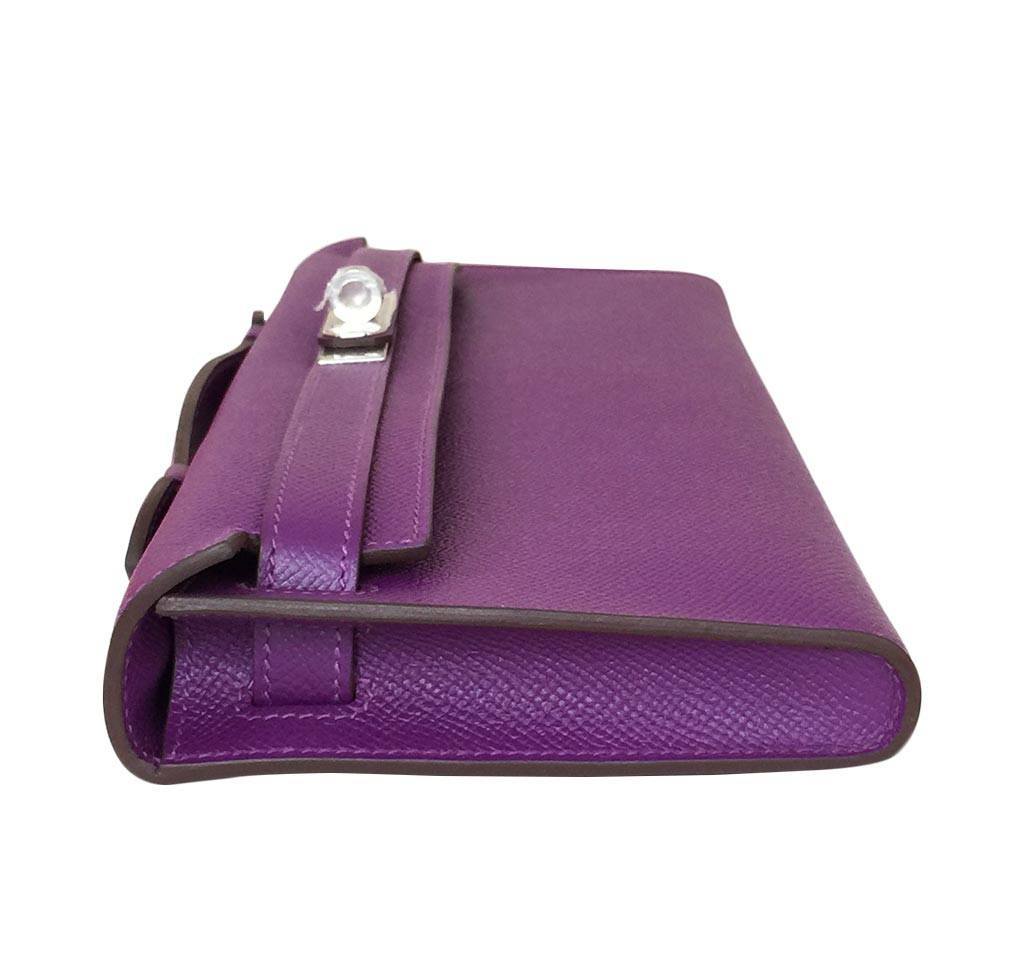 Hermes Kelly Cut Anemone Epsom Leather Palladium Hardware