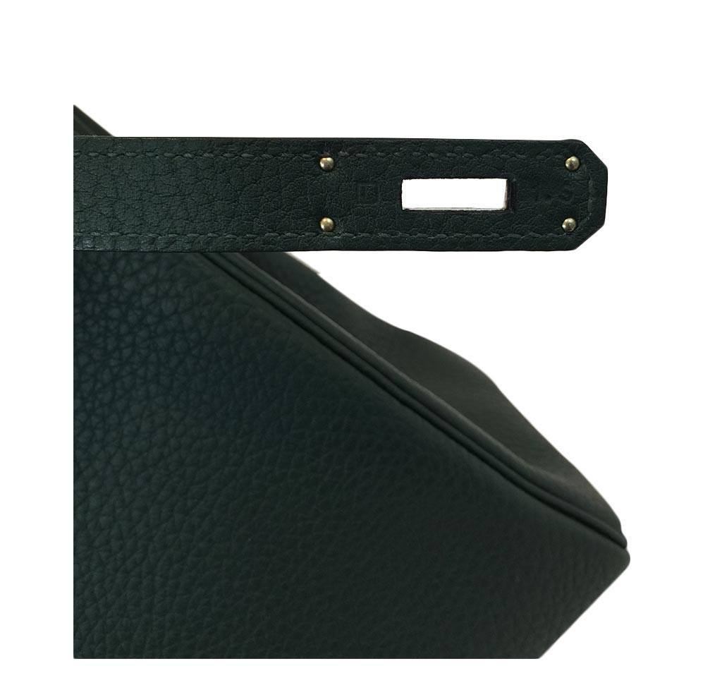 Hermes Kelly 32 Vert Anglais Togo Leather Palladium Hardware