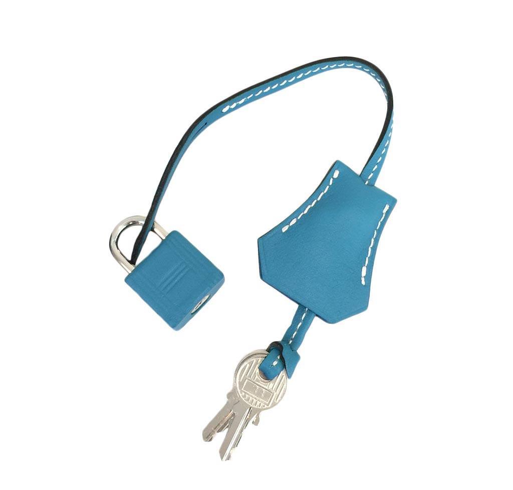 Hermes Kelly 32 Limited Edition Cobalt Blue Jean Colvert Multi Color Ostrich Swift Clemence Leather Palladium Hardware