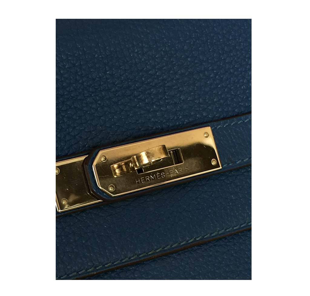 Hermes Kelly Retourne 35 Mykonos Togo Leather Palladium Hardware