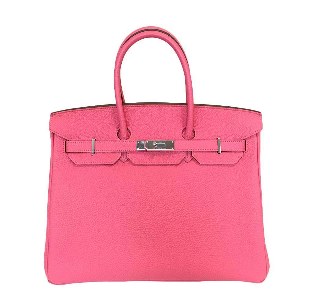 Hermes Birkin 35 Rose Lipstick Togo Leather Palladium Hardware