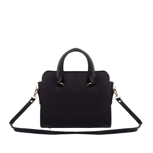 Velkado Urban Black Leather Tote Bag