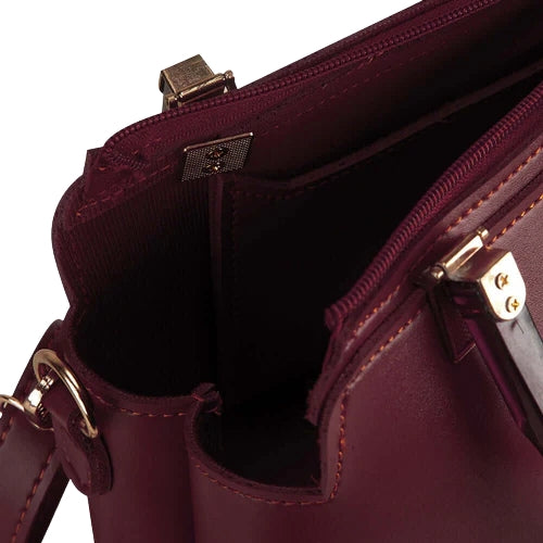 Velkado Bordeaux Grace Structured Handbag