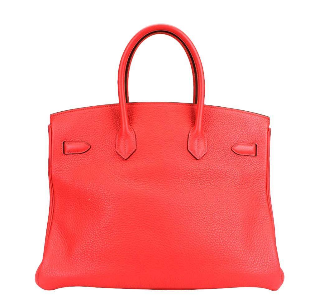 Hermes Birkin 35 Rose Jaipur Taurillon Clemence Leather Palladium Hardware