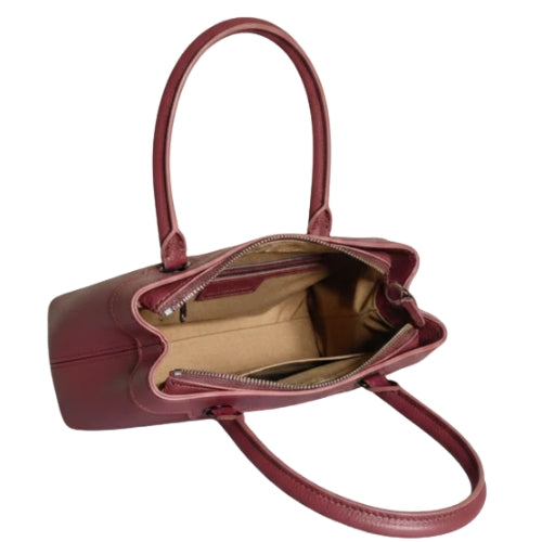 Velkado Classic Burgundy Leather Handbag