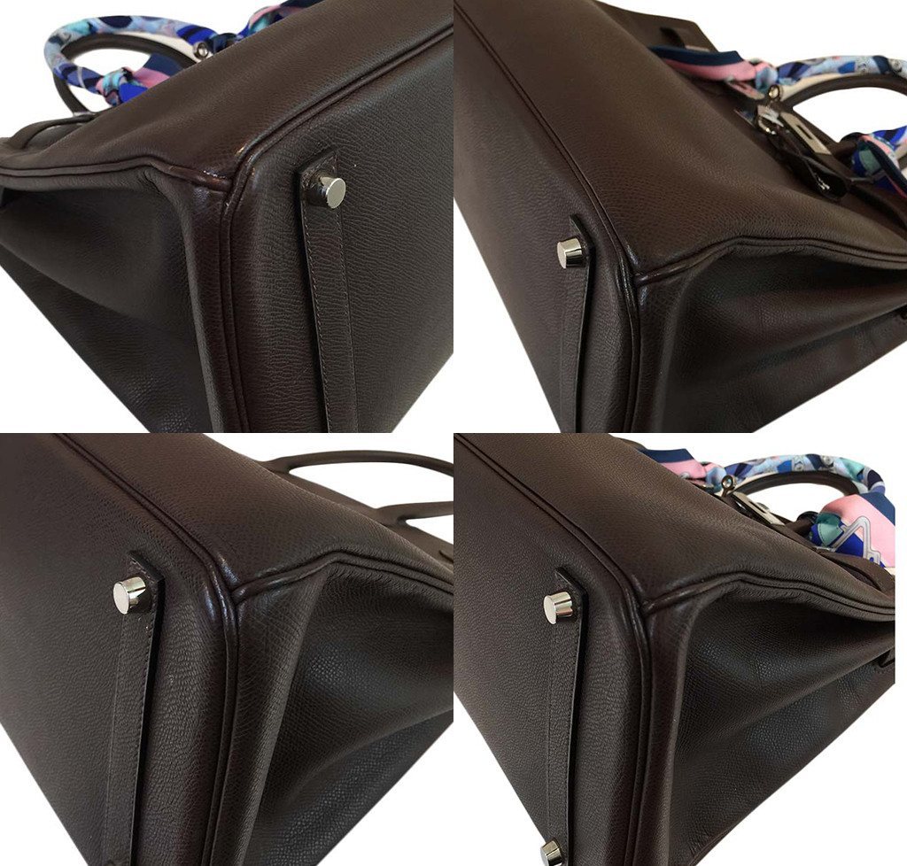 Hermes Birkin 35 Cacao Epsom Leather Palladium Hardware