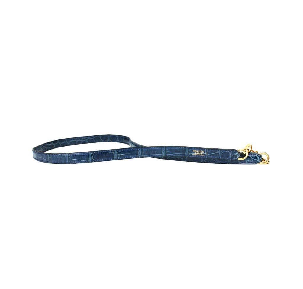 Hermes Kelly 32 Blue Roi Niloticus Crocodile Gold Hardware