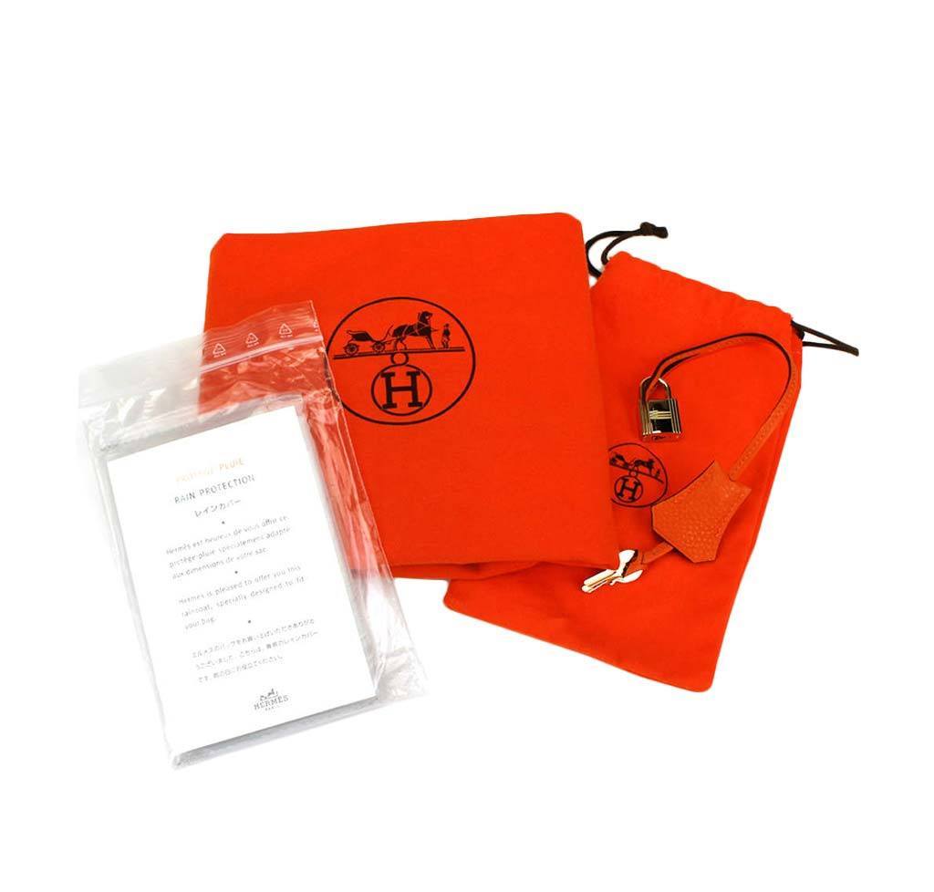 Hermes Birkin 30 Orange Togo Leather Palladium Hardware