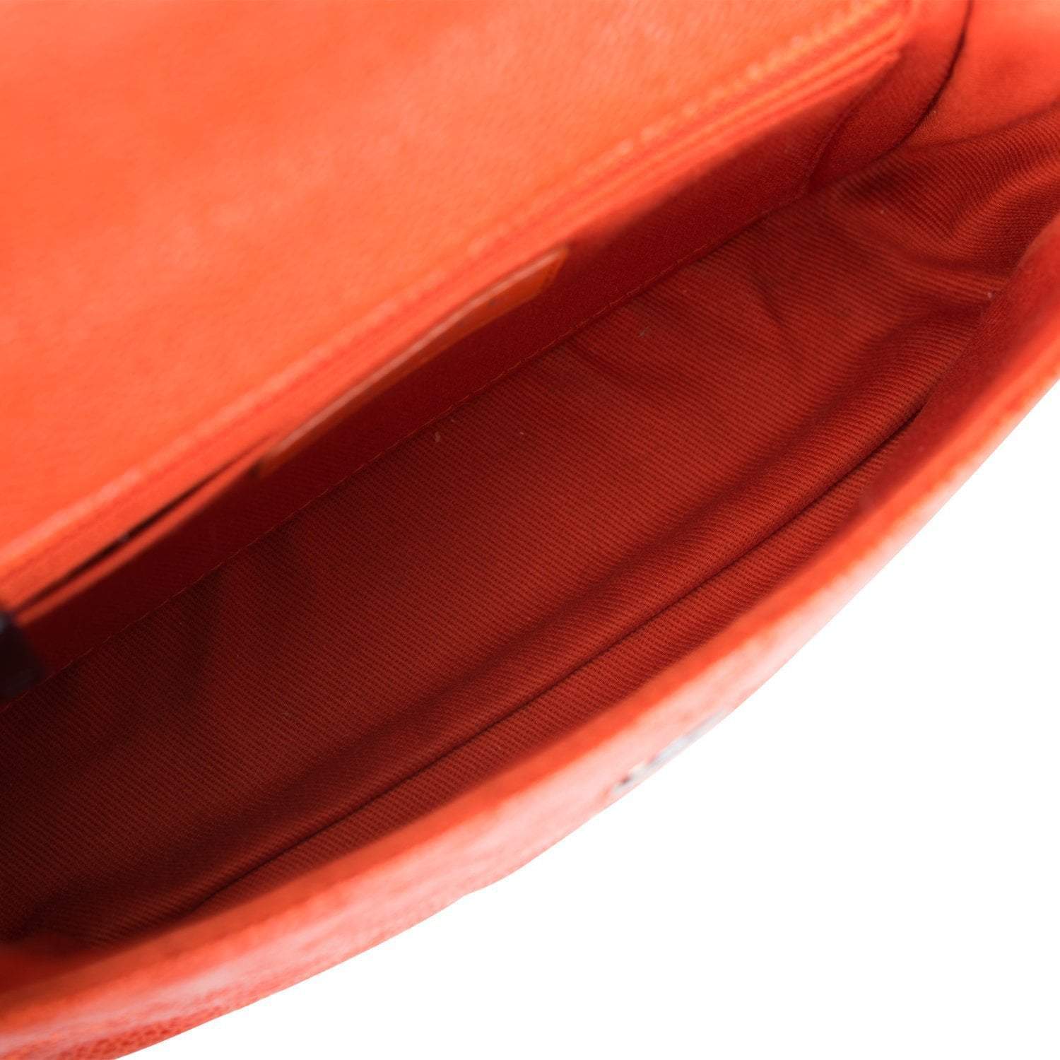 Pre-owned Chanel Mini Flap Bag Dark Orange Caviar Ruthenium Hardware