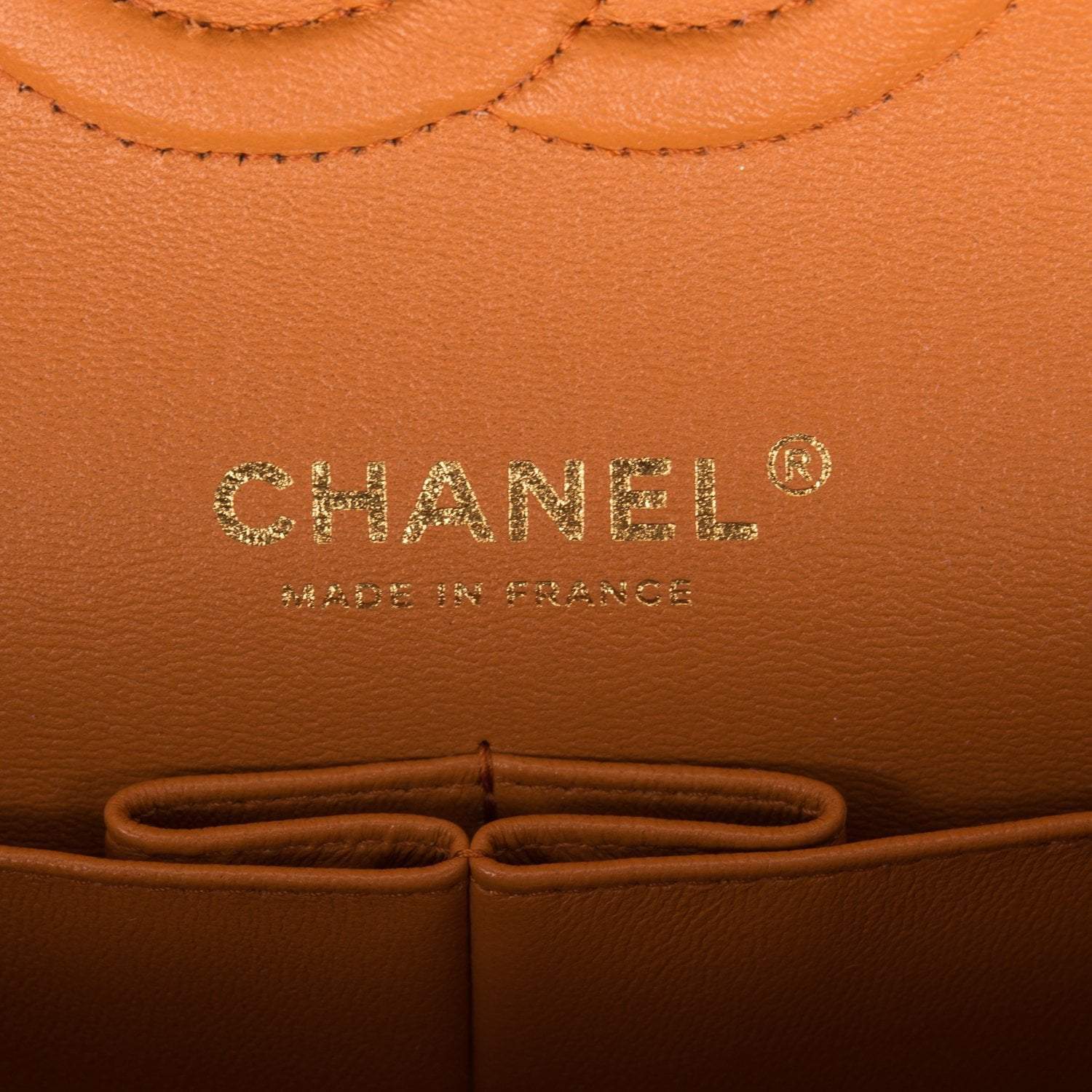 Chanel Caramel Brown Quilted Caviar Medium Classic Double Flap Bag Light Gold Hardware
