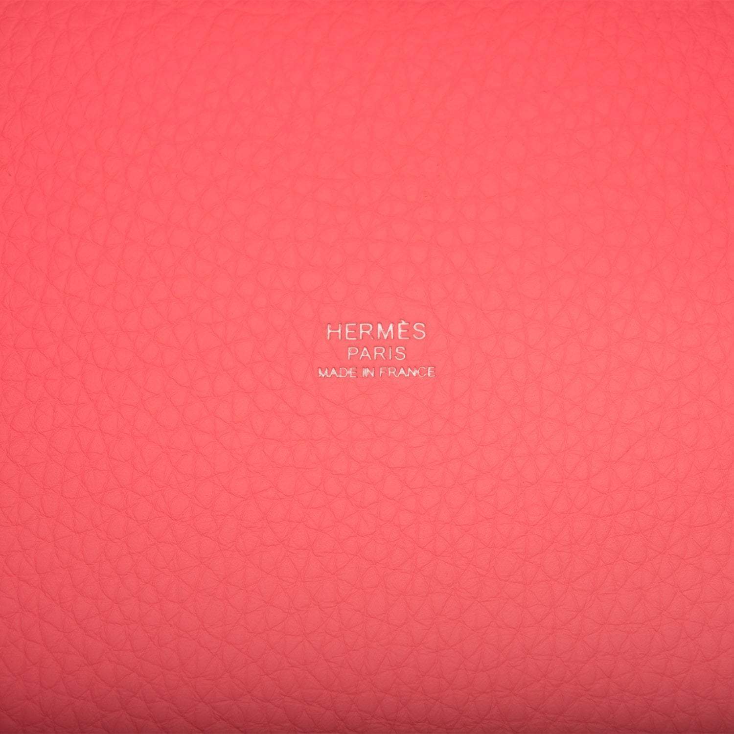 Hermes Rose Sakura Clemence Picotin Lock 18cm Palladium Hardware