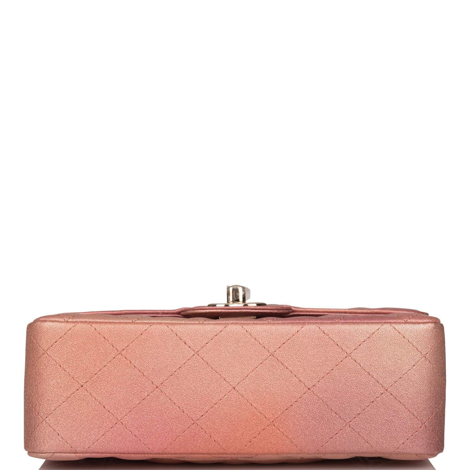 Chanel Mini Rectangular Flap Bag Pink Ombre Metallic Lambskin Light Gold Hardware