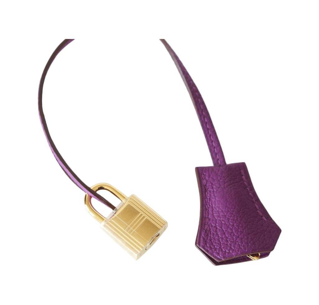 Hermes Birkin 30 Anemone Togo Leather Gold Hardware