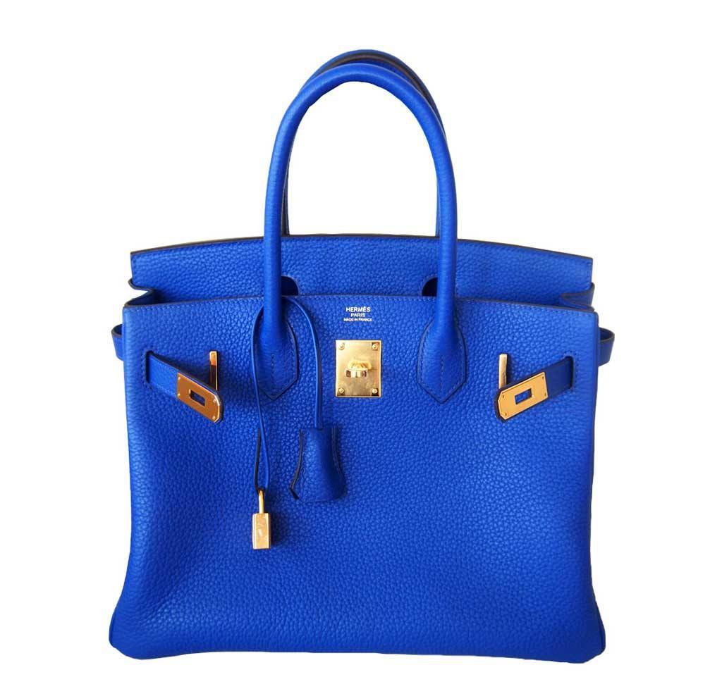 Hermès Birkin 30 Blue Electric Candy Bag GHW