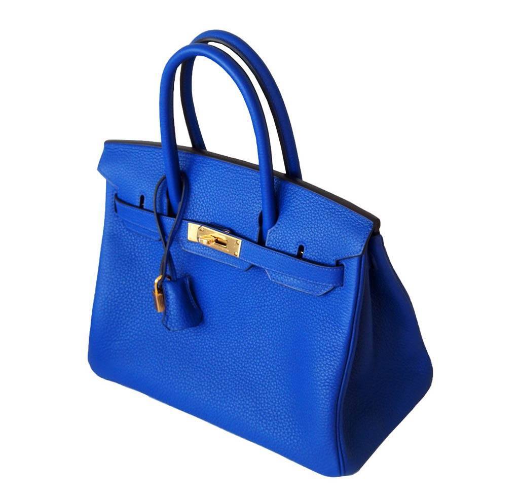 Hermès Birkin 30 Blue Electric Candy Bag GHW