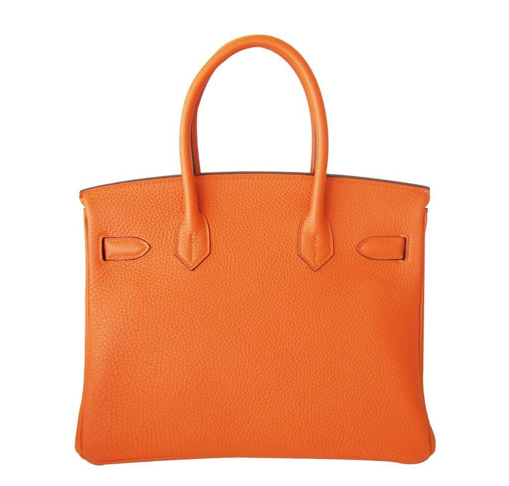 Hermès Birkin 30 Bag Orange Togo Leather