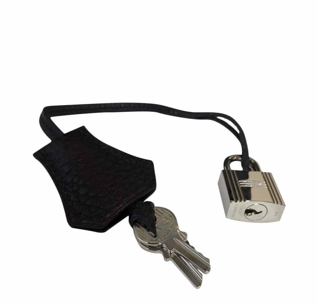 Hermes Kelly 32 Black Togo Leather Palladium Hardware