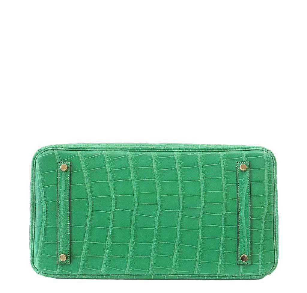 Hermes Birkin 35 Cactus Matte Alligator Gold Hardware