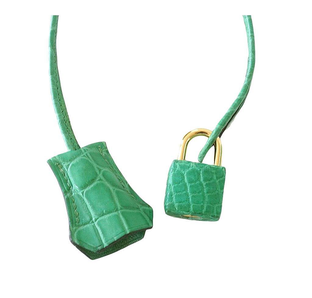 Hermes Birkin 35 Cactus Matte Alligator Gold Hardware