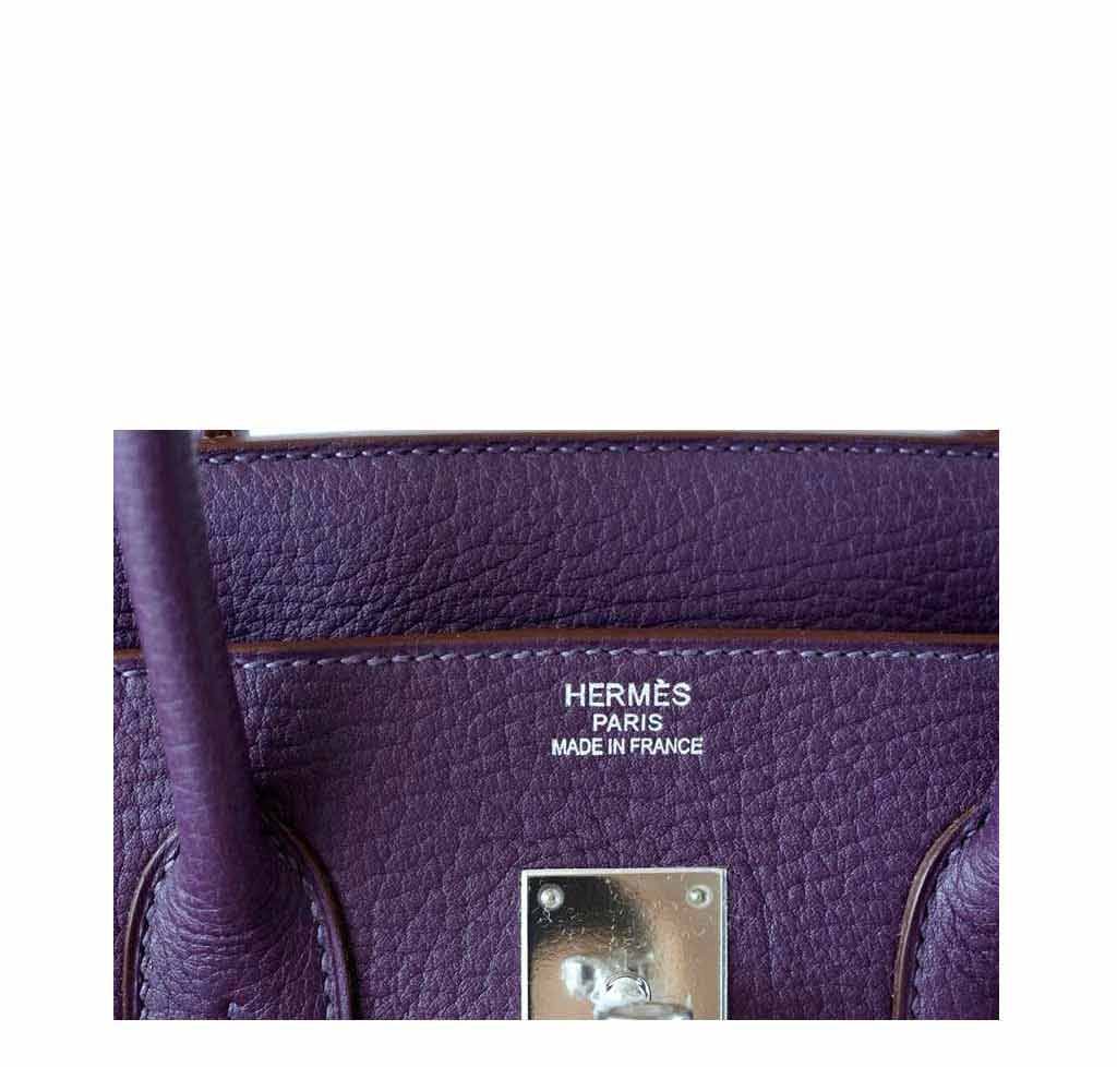 Hermès Birkin 35 Cassis Purple Fjord Bag