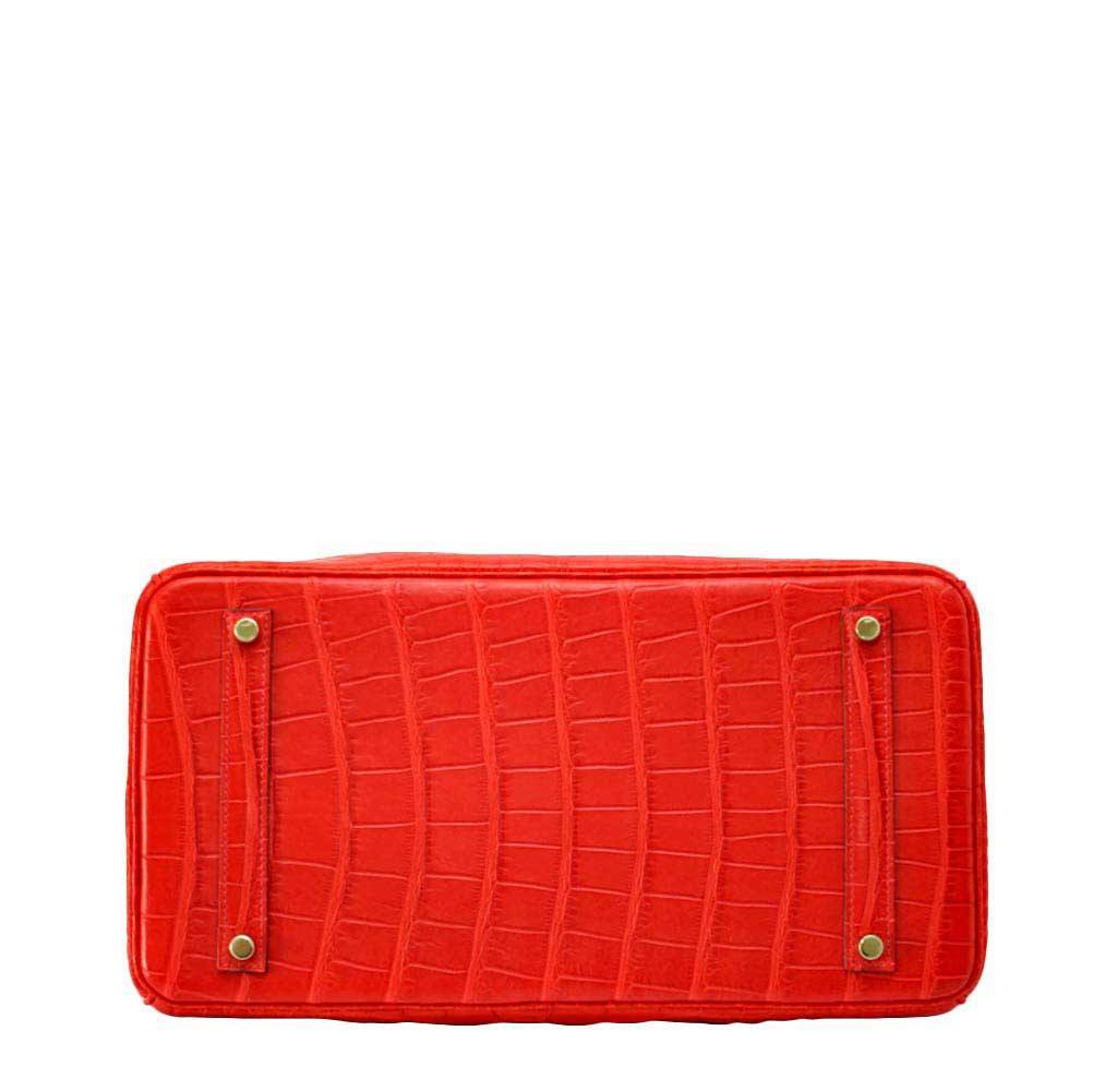 Hermès Birkin 35 Geranium Alligator Bag GHW