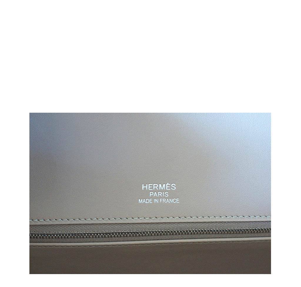 Hermes Birkin 35 Ghillies Limited Edition Argile & Etoupe Swift Leather Palladium Hardware