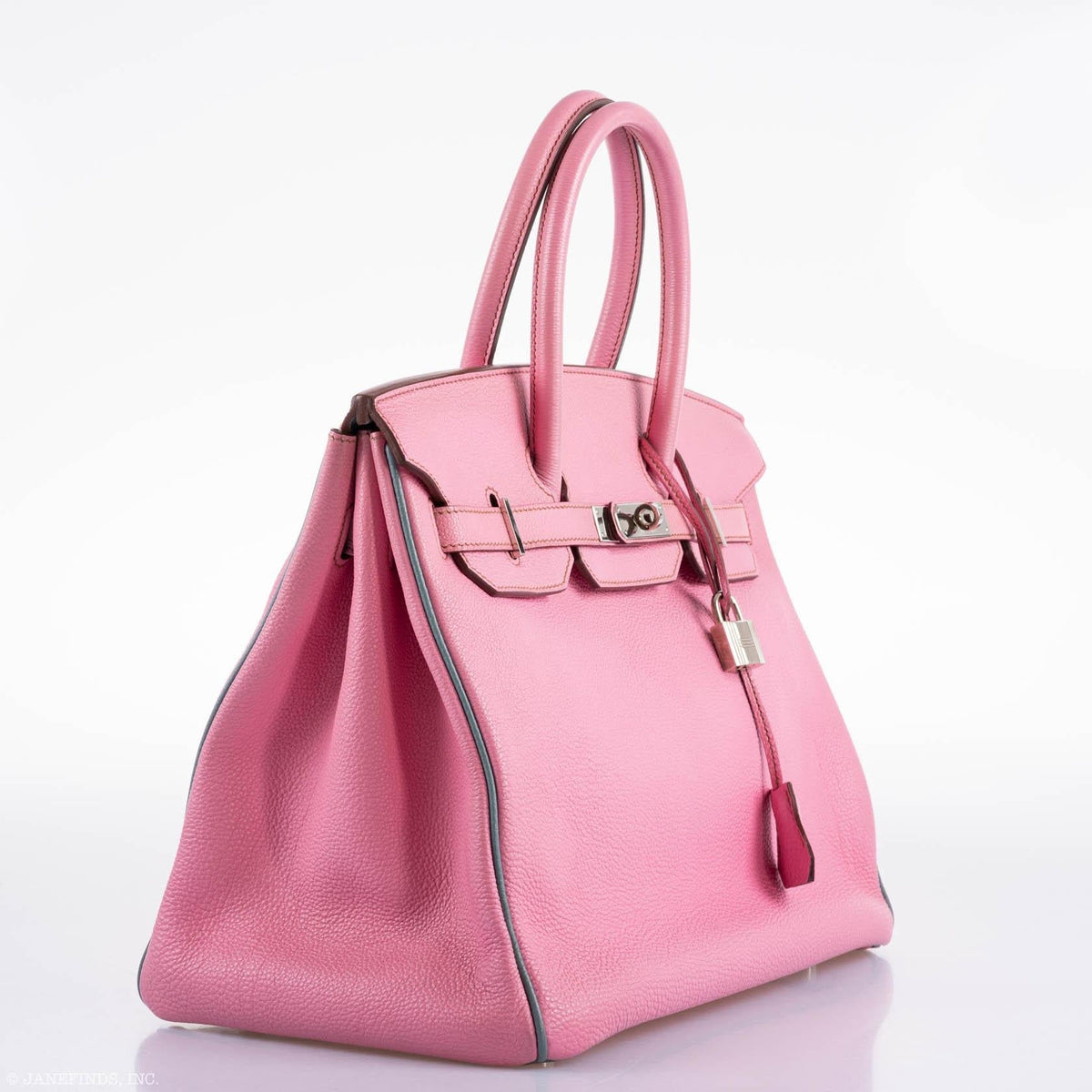 Hermes Birkin 35 HSS Bubblegum Pink & Celeste Togo Leather Palladium Hardware
