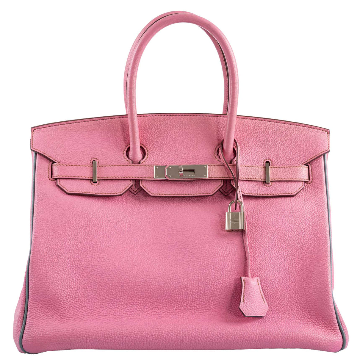 Hermes Birkin 35 HSS Bubblegum Pink & Celeste Togo Leather Palladium Hardware
