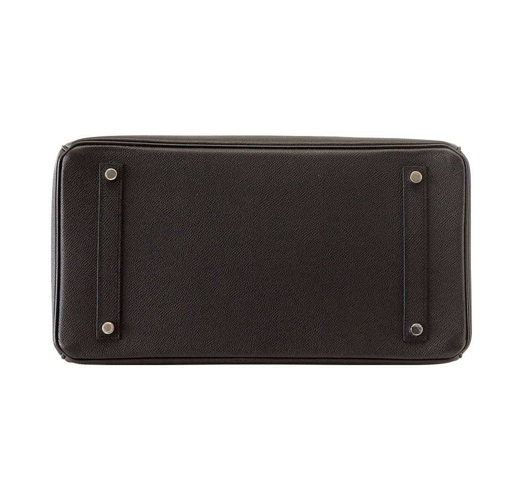 Hermes Birkin 35 Jet Black Epsom Leather Palladium Hardware