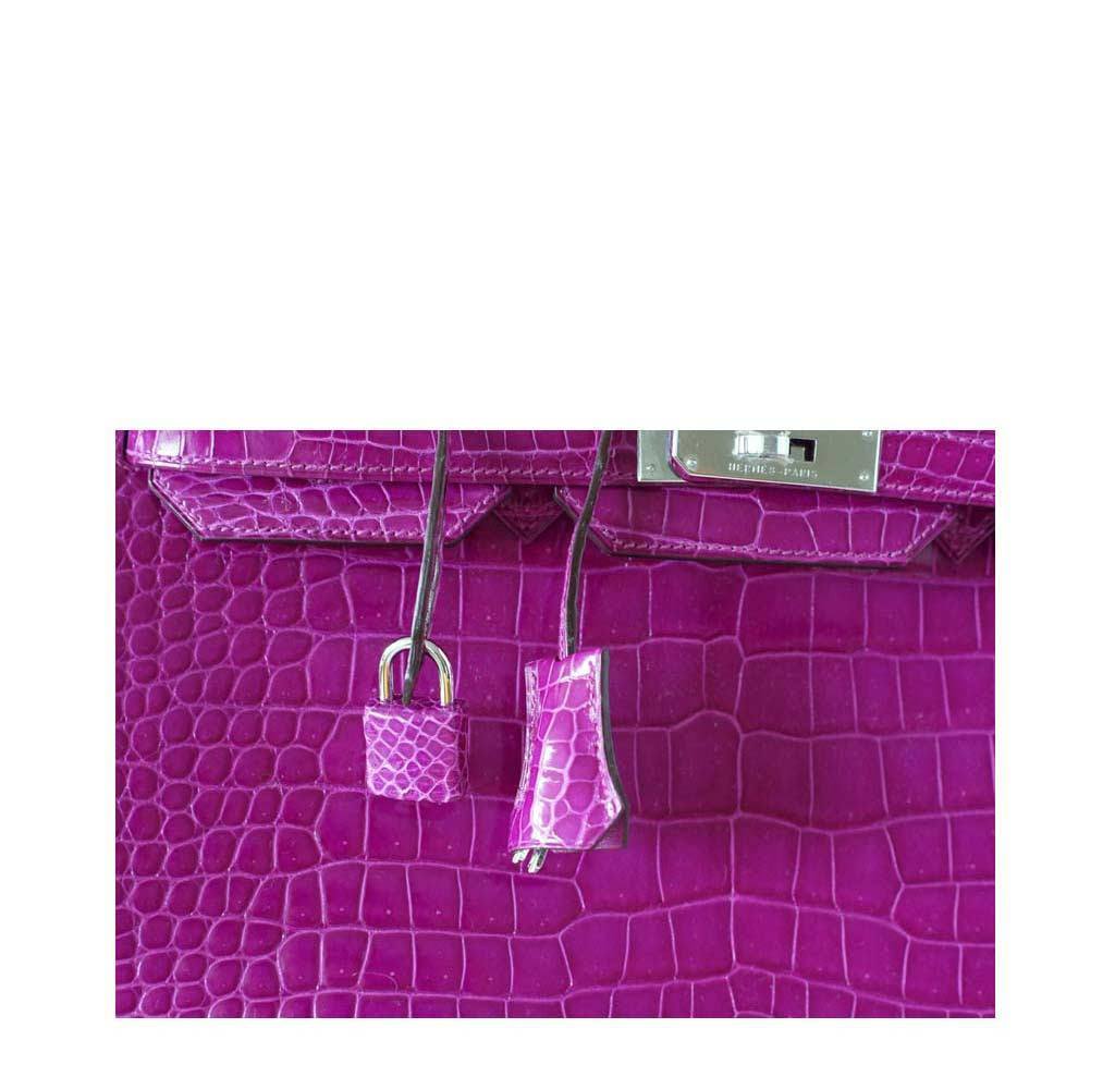 Hermès Birkin 35 Rose Scheherazade Crocodile Bag