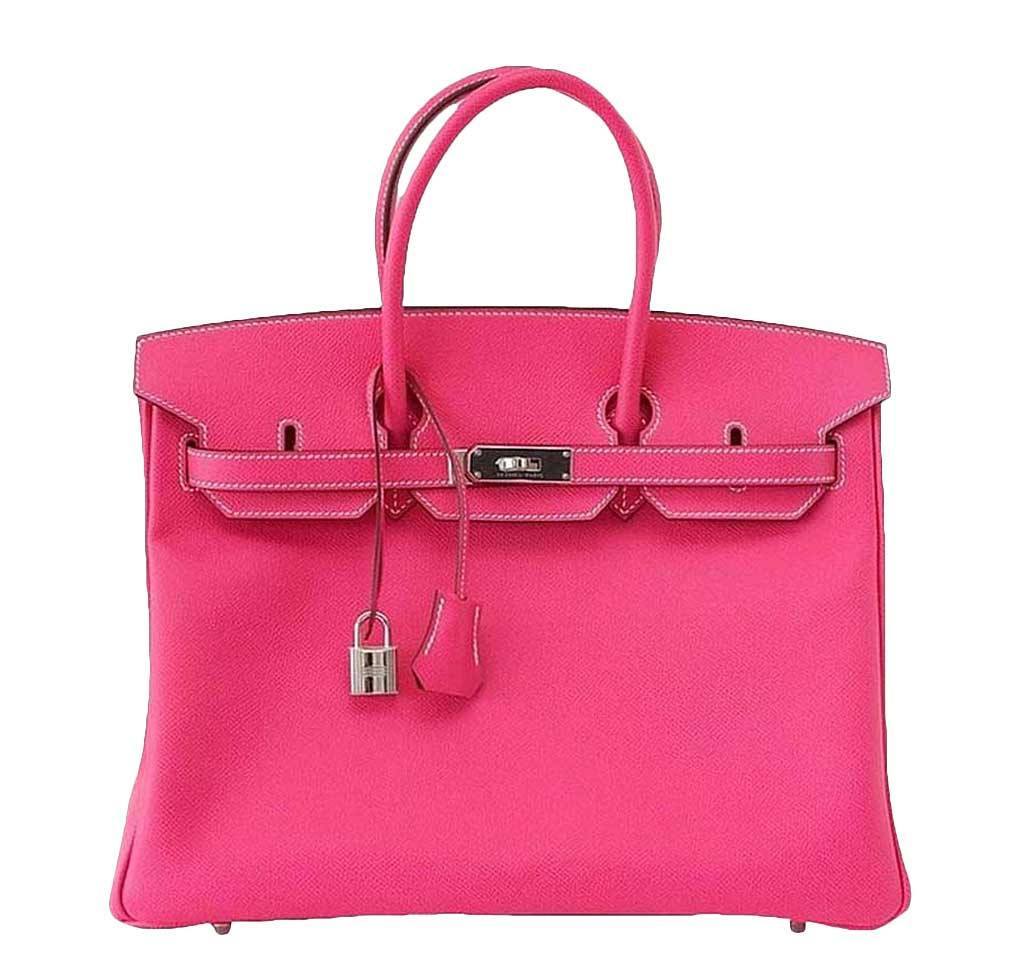 Hermes Birkin 35 Rose Tyrien Epsom Leather Palladium Hardware