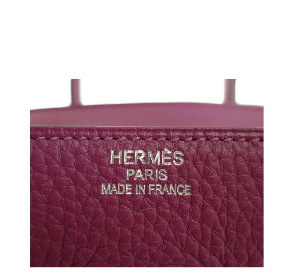 Hermes Birkin 35 Tosca Clemence Leather Palladium Hardware