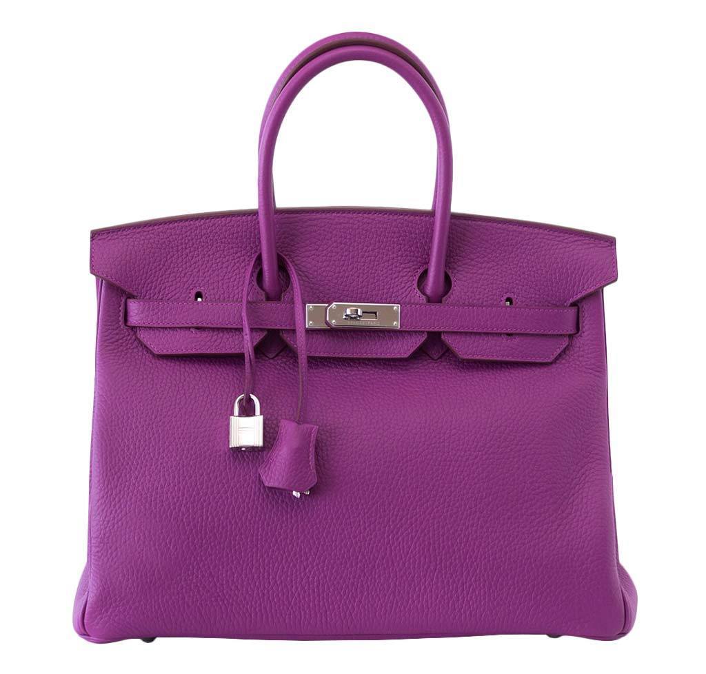 Hermes Birkin 35 HSS Tosca Clemence Leather Palladium Hardware
