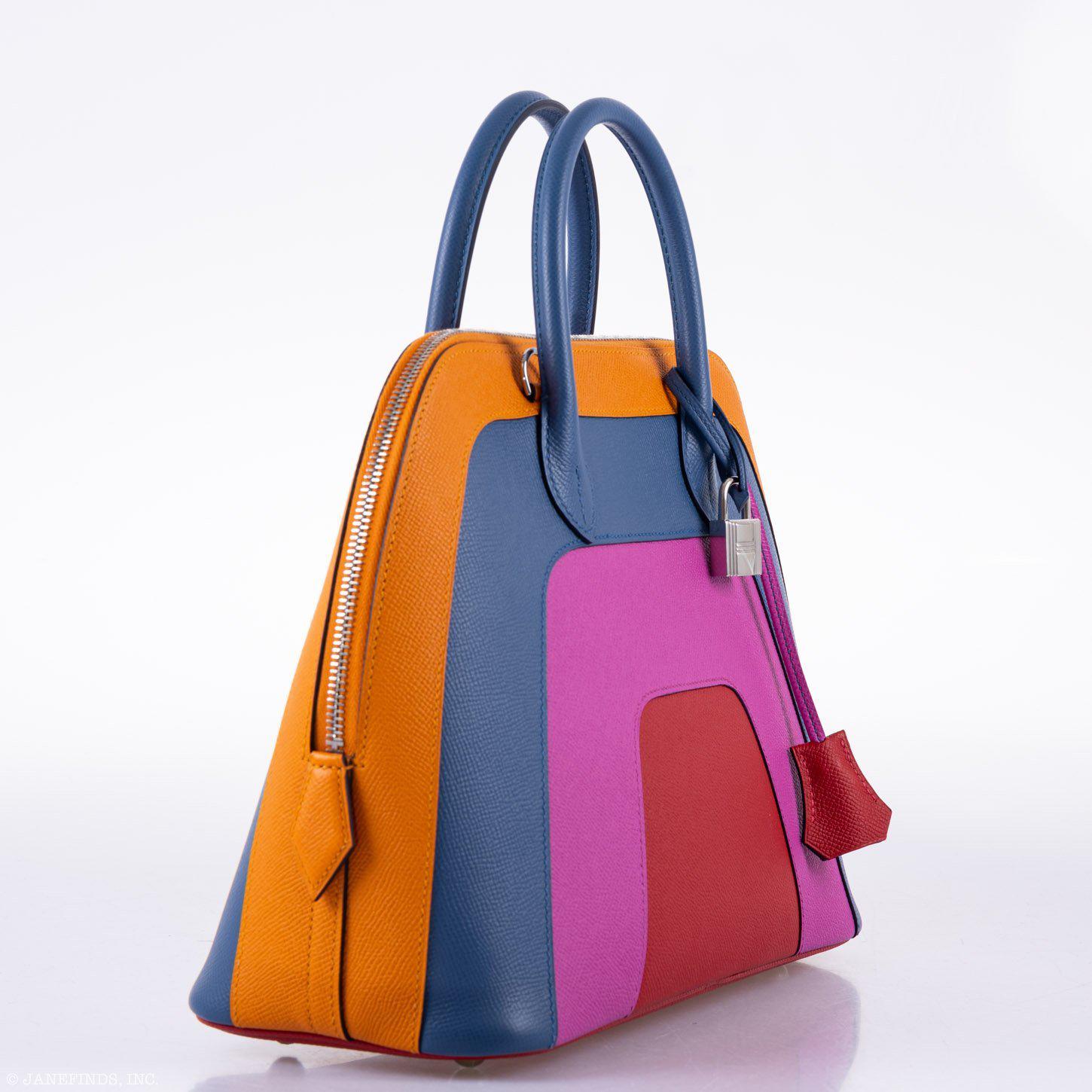 Hermes Bolide 1923 30 Rainbow Bag Sunset Epsom Palladium Hardware 2020 Y