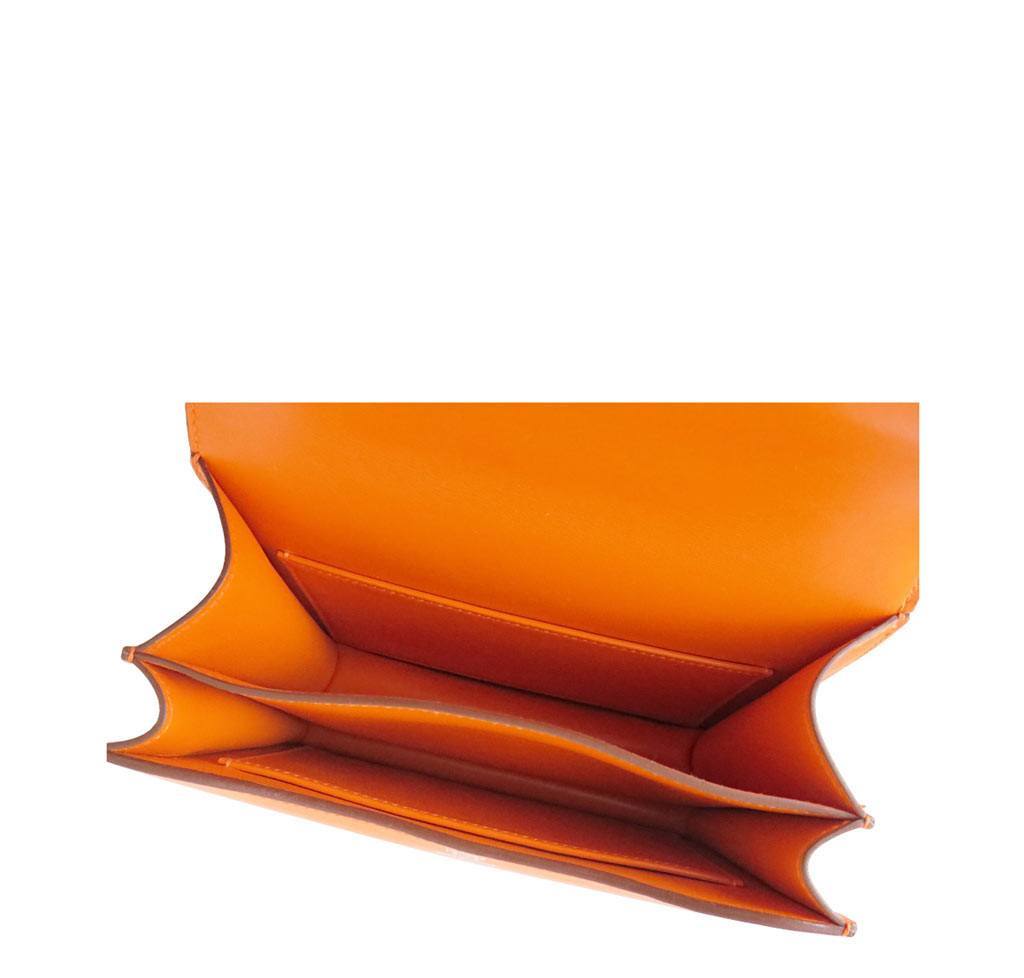 Hermes Constance Mini 18 Orange Swift Bag PHW