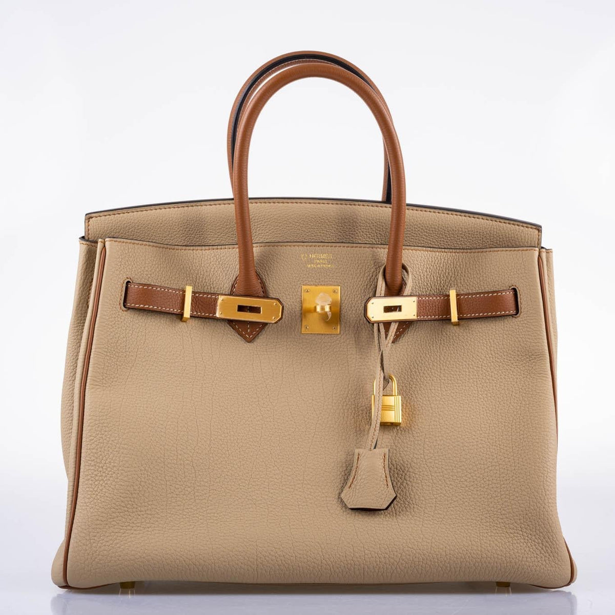 Hermes HSS Birkin 35 Trench & Gold Togo with Brushed Gold Hardware