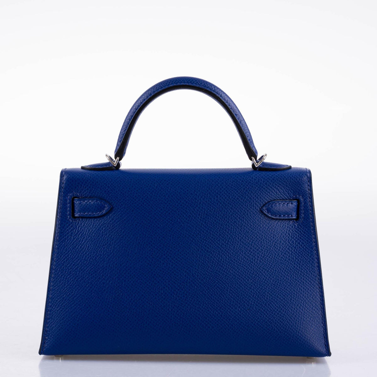 Hermes HSS Kelly 20 Mini II Sellier Blue Electric & Black Interior Epsom Palladium