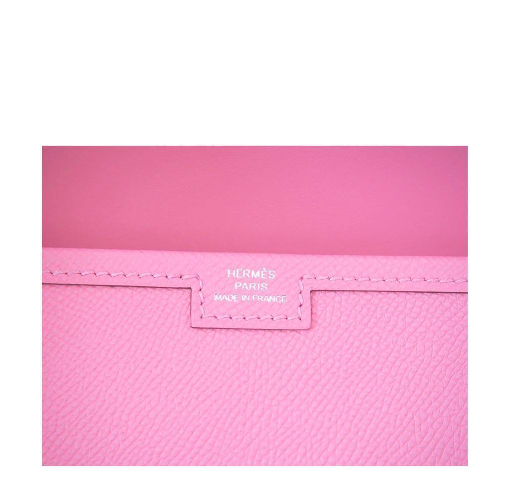 Hermes Jige 29 Rose Confetti Epsom Leather Clutch