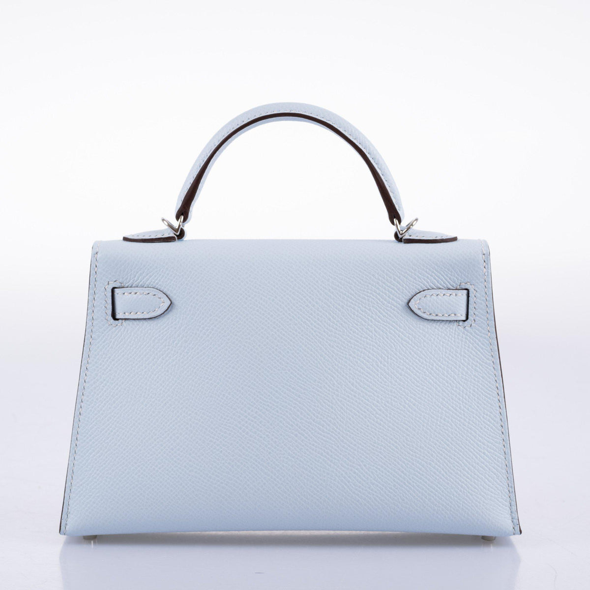 Hermes Kelly 20 Mini II Bleu Brume Hydra Epsom Palladium Hardware