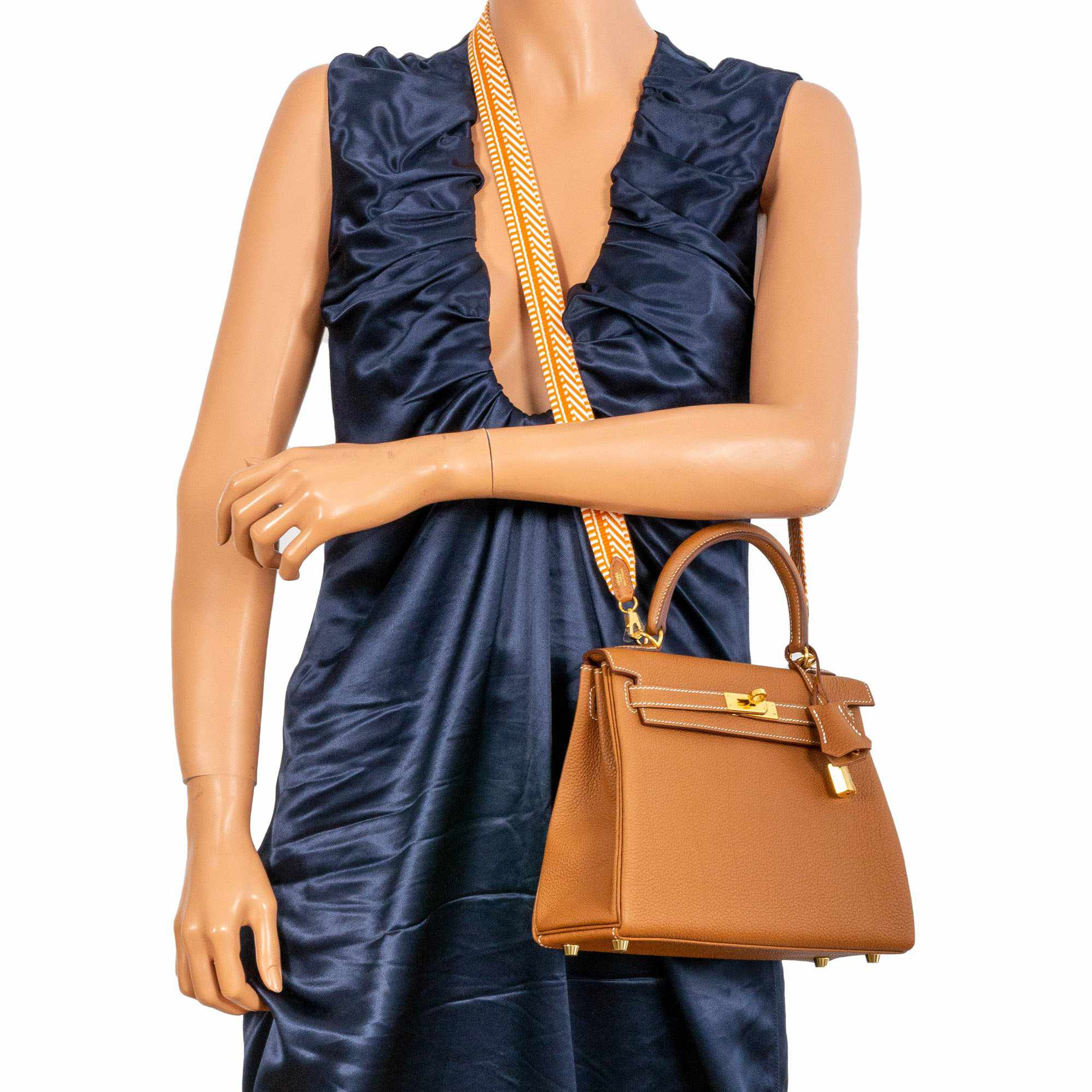 Hermes Kelly 25 Retourne Gold Togo Gold Hardware