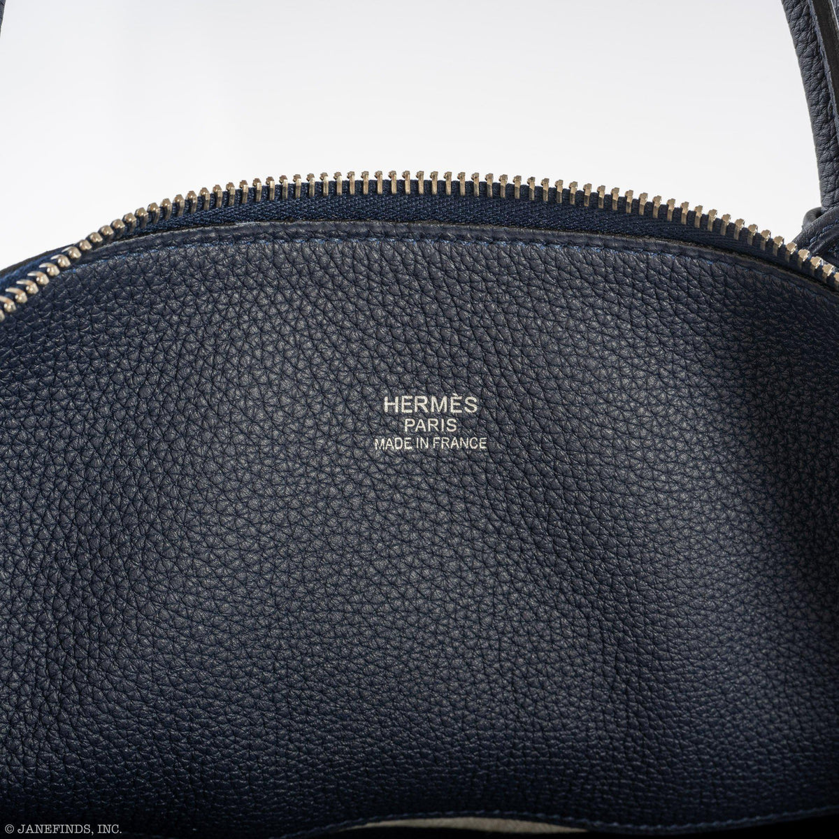 Hermes Bolide 40 Shark Indigo Blue Togo Bag Palladium Hardware
