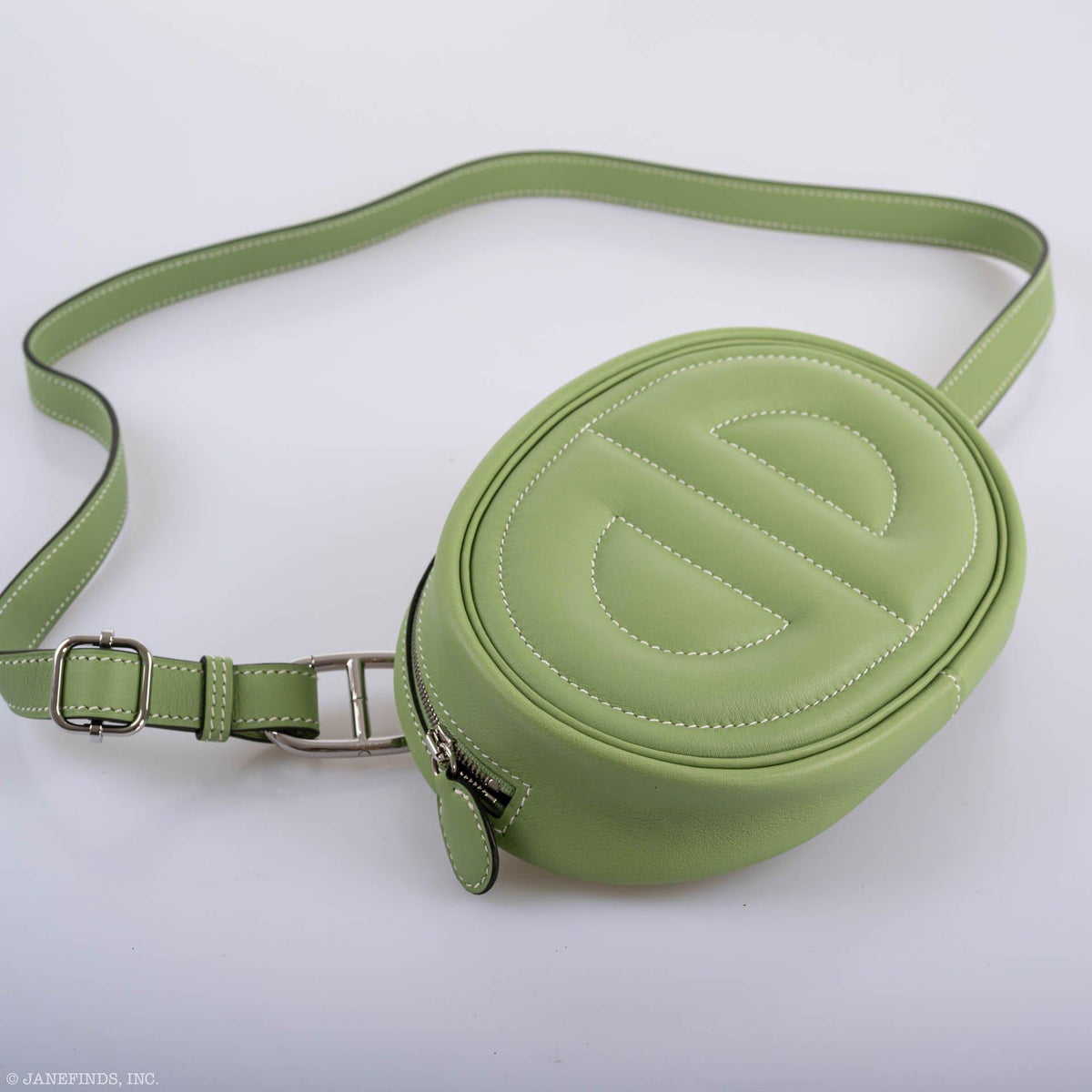 Hermes In-The-Loop Belt Bag Vert Criquet Swift Leather with Palladium Hardware