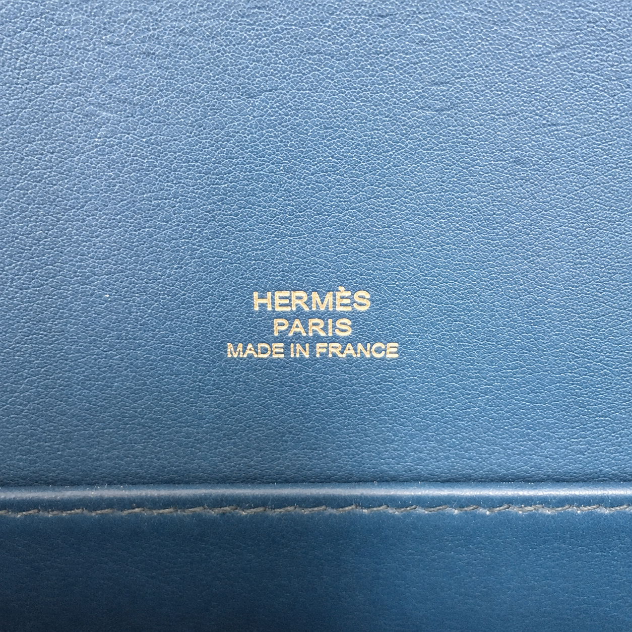Hermes Constance Elan Bleu de Galice Swift Leather Swarovski Crystal Palladium Hardware